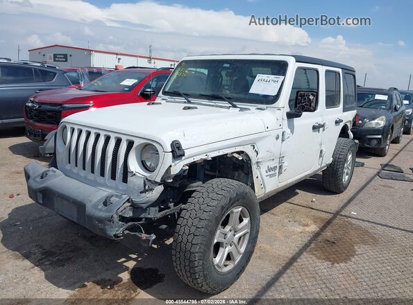 1C4HJXDN5MW630775 2021 JEEP WRANGLER UNLIMITED Белый Передняя левая четверть
