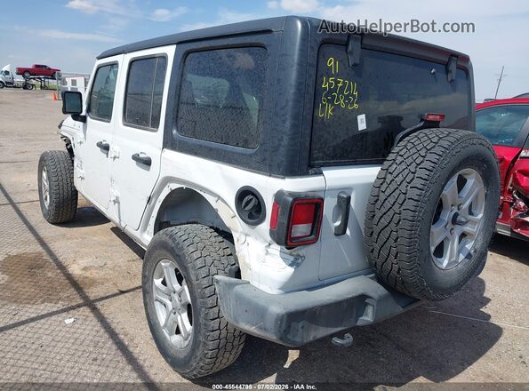1C4HJXDN5MW630775 2021 JEEP WRANGLER UNLIMITED Белый Задняя левая четверть