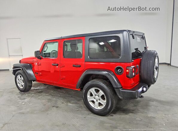 1C4HJXDN5MW645504 2021 JEEP WRANGLER Red Հետևի ձախ