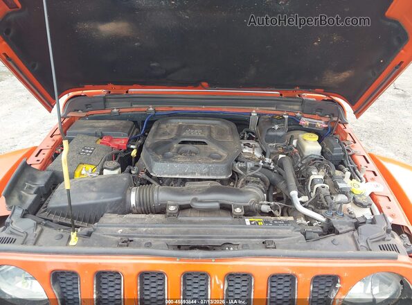 1C4HJXDN6JW196863 2018 JEEP WRANGLER UNLIMITED Orange უკანა ხედი