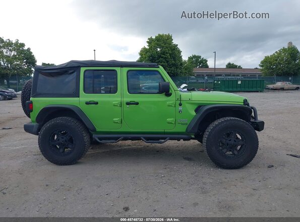 1C4HJXDN6JW237248 2018 JEEP WRANGLER UNLIMITED Green Widok wnętrza z tyłu