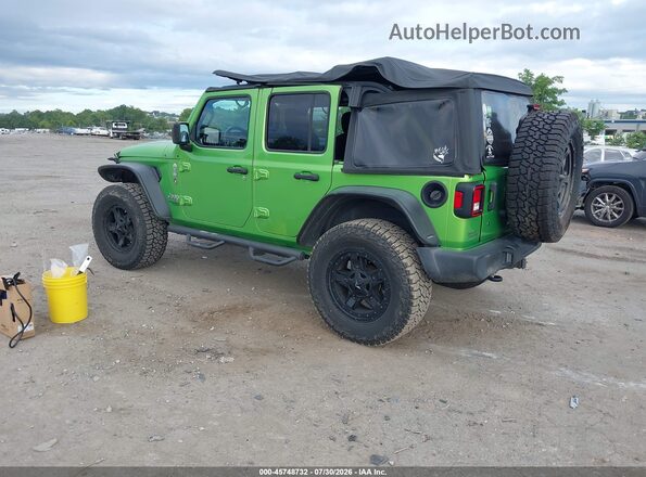1C4HJXDN6JW237248 2018 JEEP WRANGLER UNLIMITED Green Tył lewy