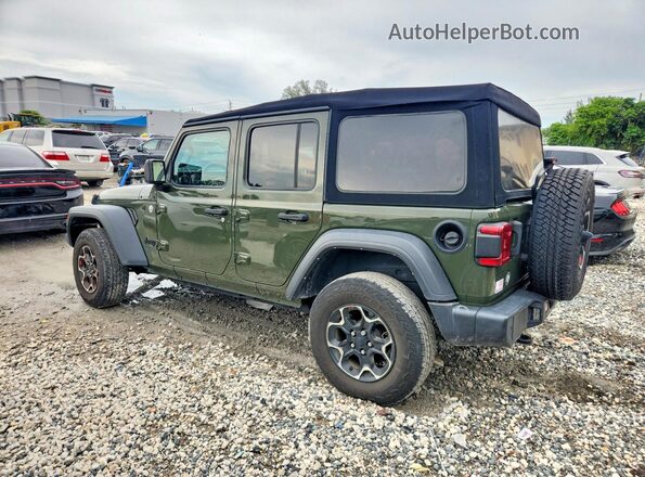1C4HJXDN6MW714541 2021 JEEP WRANGLER Green Trasero izquierdo