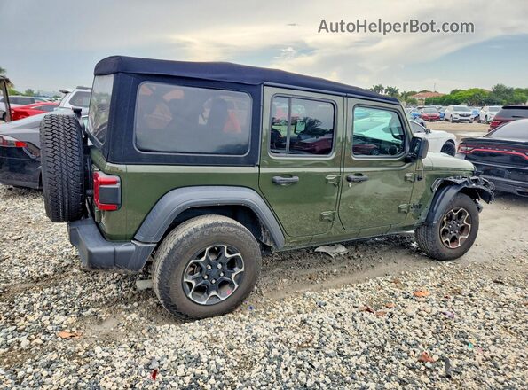 1C4HJXDN6MW714541 2021 JEEP WRANGLER Green Trasero derecho