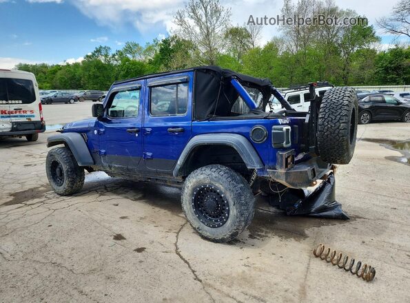 1C4HJXDN7JW197309 2018 JEEP WRANGLER Blue Задня ліва чверть