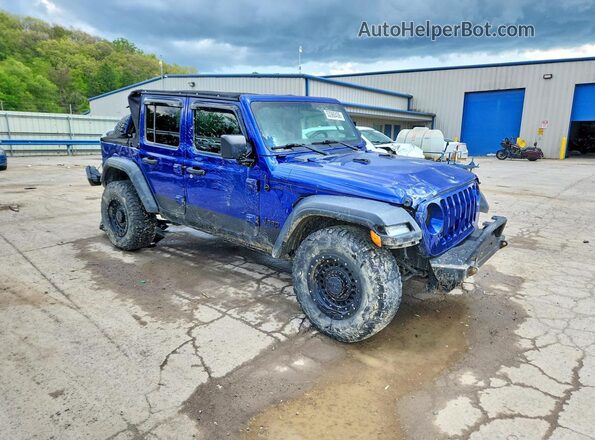 1C4HJXDN7JW197309 2018 JEEP WRANGLER Blue Передня права чверть
