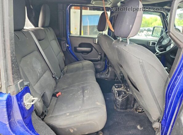 1C4HJXDN7JW197309 2018 JEEP WRANGLER Blue Вид задньої частини салону