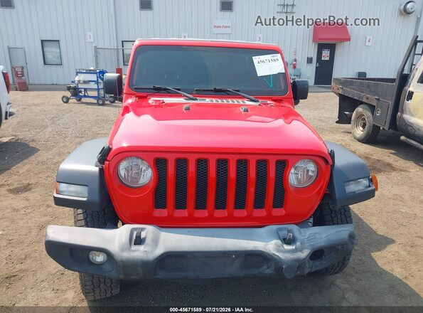1C4HJXDN7KW594665 2019 JEEP WRANGLER UNLIMITED Red Вид щитка приладів