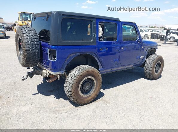 1C4HJXDN7LW225385 2020 JEEP WRANGLER UNLIMITED Blue Trasero derecho