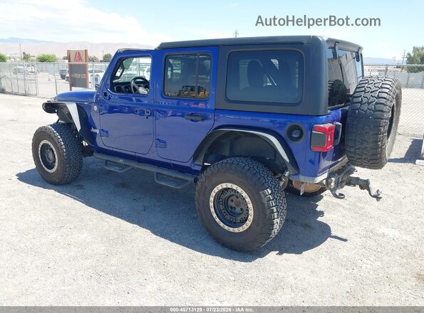 1C4HJXDN7LW225385 2020 JEEP WRANGLER UNLIMITED Blue Trasero izquierdo