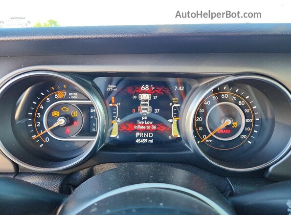 1C4HJXDN7MW554427 2021 JEEP WRANGLER Белый Вид щитка приборов