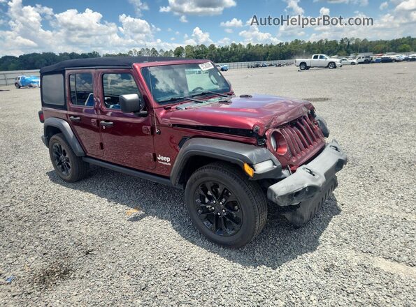 1C4HJXDN7MW622855 2021 JEEP WRANGLER Burgundy Առջևի աջ
