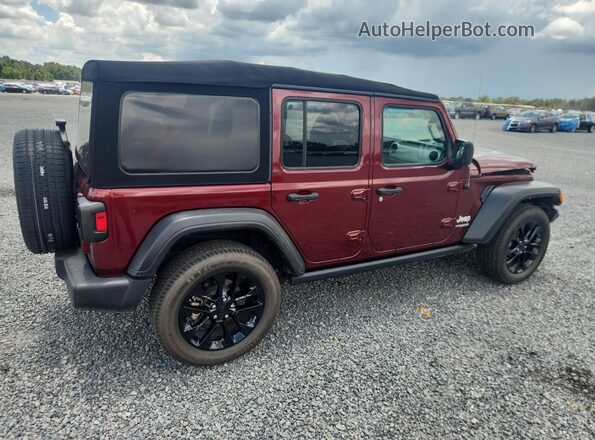 1C4HJXDN7MW622855 2021 JEEP WRANGLER Burgundy Հետևի աջ
