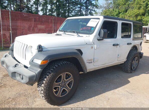 1C4HJXDN8JW199067 2018 JEEP WRANGLER UNLIMITED Белый Передняя левая четверть