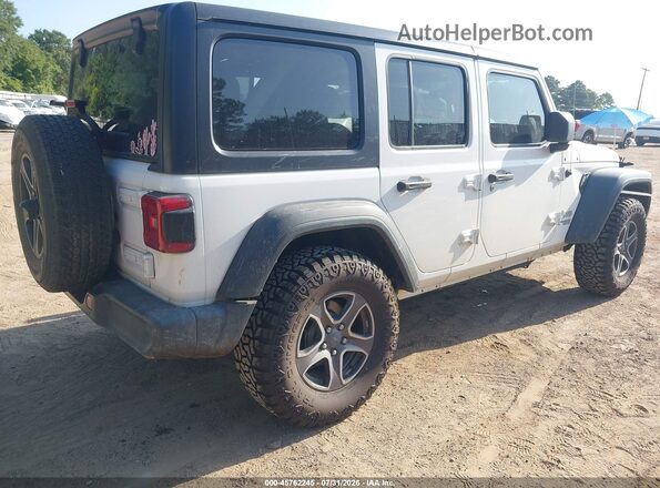 1C4HJXDN8JW199067 2018 JEEP WRANGLER UNLIMITED Белый Задняя правая четверть