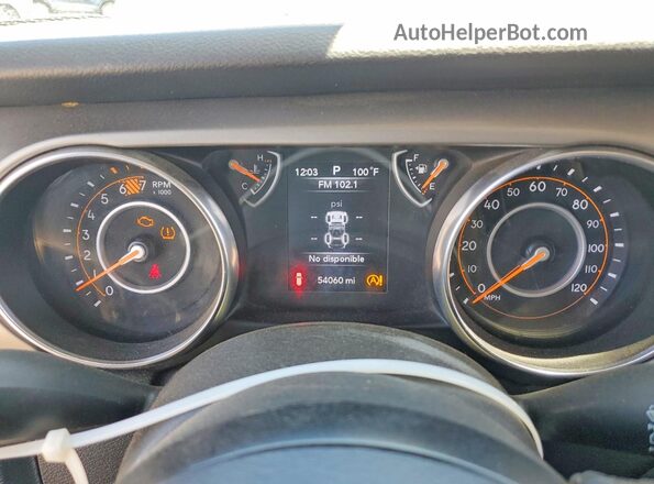 1C4HJXDN8LW198309 2020 JEEP WRANGLER Gray ხელსაწყოთა პანელის ხედი