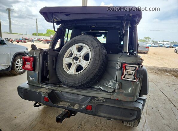 1C4HJXDN8MW617759 2021 JEEP WRANGLER Gray Rear view