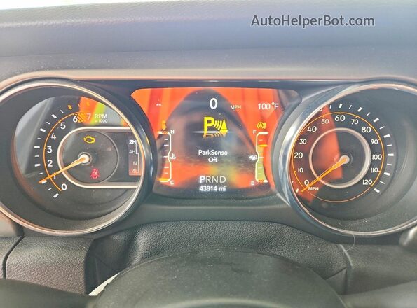 1C4HJXDN8MW617759 2021 JEEP WRANGLER Gray Instrument cluster view