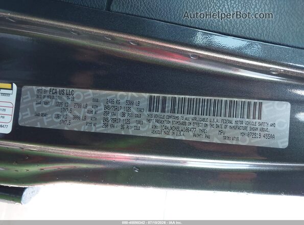 1C4HJXDN9LW106477 2020 JEEP WRANGLER UNLIMITED Gray Widok komory silnika