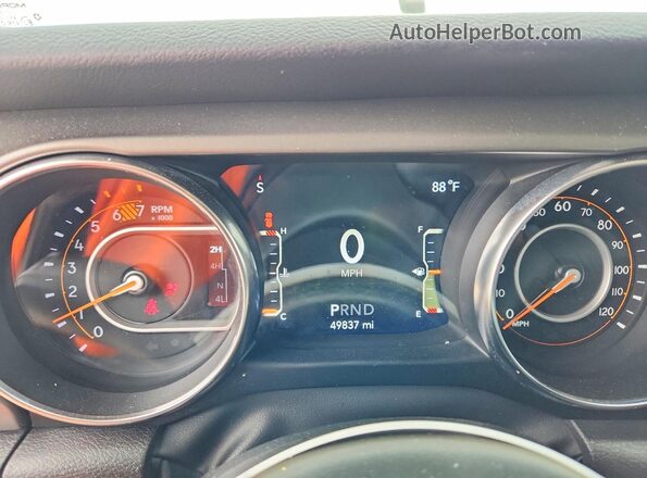 1C4HJXDN9MW832597 2021 JEEP WRANGLER White Instrument cluster view