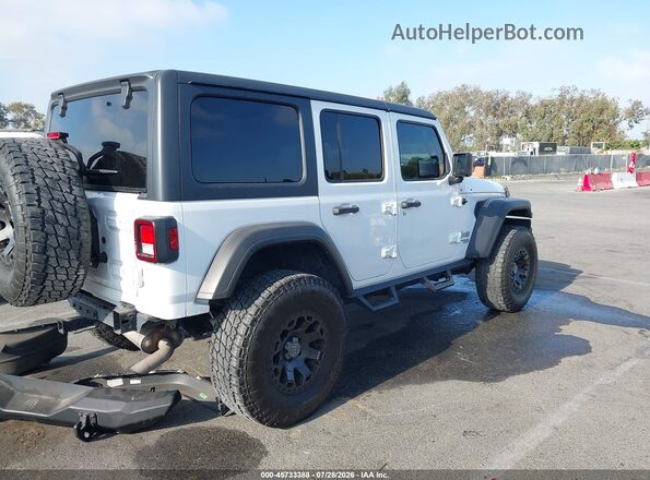 1C4HJXDNXJW331701 2018 JEEP WRANGLER UNLIMITED Белый Задняя правая четверть