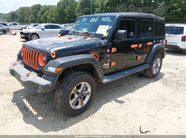1C4HJXDNXKW681220 2019 JEEP WRANGLER UNLIMITED Black წინა მარცხენა ხედი სამი მეოთხედიდან