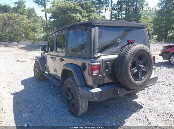 1C4HJXDNXMW611445 2021 JEEP WRANGLER UNLIMITED Gray Rear left