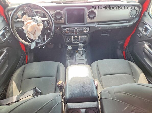 1C4HJXDNXMW664727 2021 JEEP WRANGLER Red Widok deski rozdzielczej