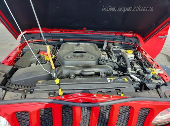 1C4HJXDNXMW664727 2021 JEEP WRANGLER Red Widok wnętrza z tyłu