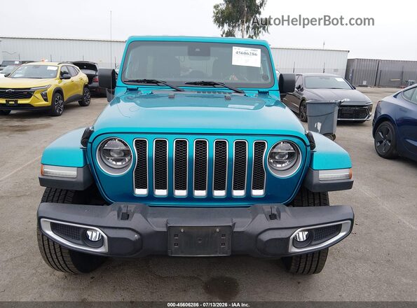 1C4HJXEG0LW172075 2020 JEEP WRANGLER UNLIMITED Turquoise Instrument cluster view
