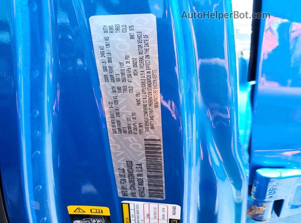 1C4HJXEG0NW244833 2022 JEEP WRANGLER Blue Widok wnętrza 360 stopni