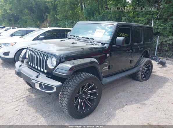 1C4HJXEG2KW589101 2019 JEEP WRANGLER UNLIMITED Черный Передняя левая четверть