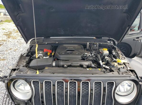 1C4HJXEN0MW684032 2021 JEEP WRANGLER Black Widok komory silnika