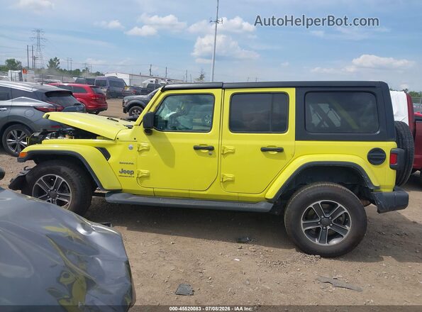 1C4HJXEN0PW702646 2023 JEEP WRANGLER Желтый Панорамный вид салона 360°