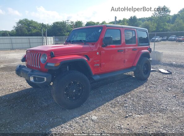 1C4HJXEN2JW199046 2018 JEEP WRANGLER UNLIMITED Red Przód lewy