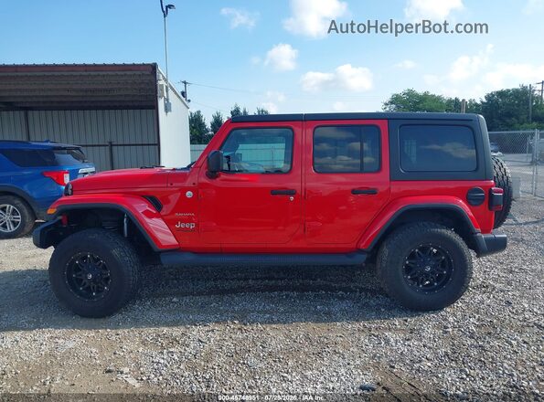 1C4HJXEN2JW199046 2018 JEEP WRANGLER UNLIMITED Red Widok wnętrza 360 stopni