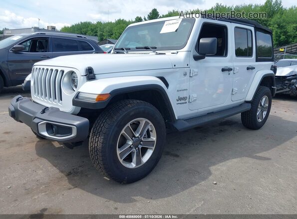 1C4HJXEN2MW548971 2021 JEEP WRANGLER UNLIMITED White Առջևի ձախ երեք քառորդ տեսարան