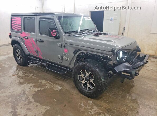 1C4HJXEN4JW237053 2018 JEEP WRANGLER Gray Առջևի աջ