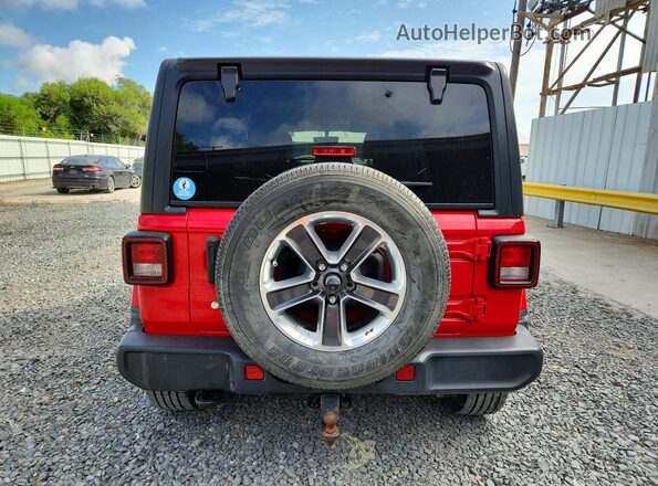 1C4HJXEN8KW511307 2019 JEEP WRANGLER Red Rear view