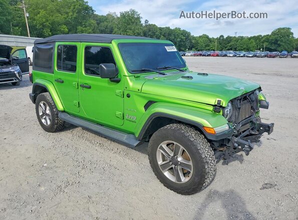 1C4HJXEN9KW689839 2019 JEEP WRANGLER Green Przód prawy