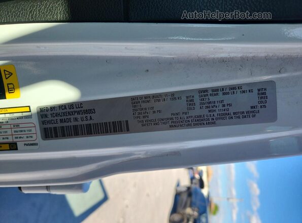 1C4HJXENXPW598053 2023 JEEP WRANGLER White Engine compartment view