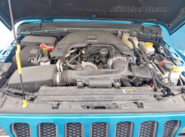1C4HJXFG2KW631202 2019 JEEP WRANGLER Teal Вид підкапотного простору