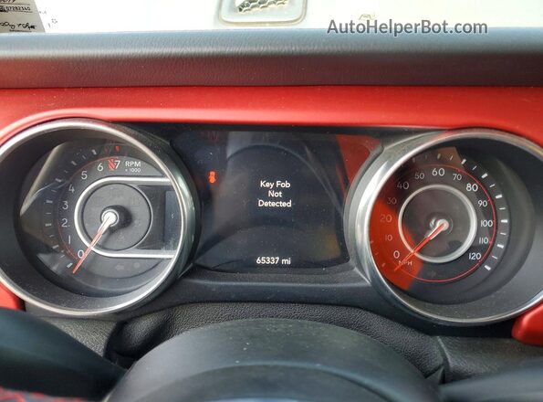 1C4HJXFG4KW634246 2019 JEEP WRANGLER Gray Вид щитка приладів