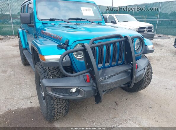 1C4HJXFG4KW659647 2019 JEEP WRANGLER UNLIMITED Teal Front view