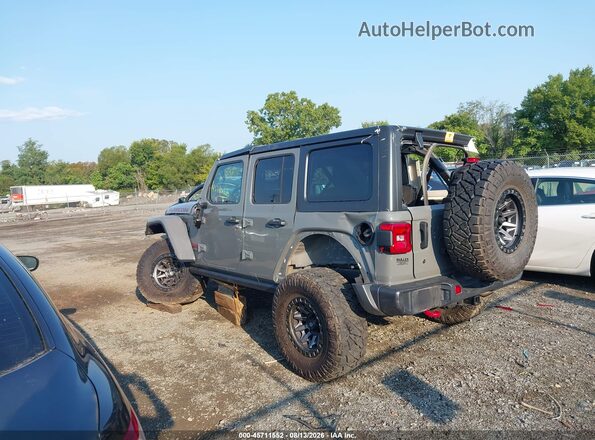 1C4HJXFG8JW223687 2018 JEEP WRANGLER UNLIMITED Gray Trasero izquierdo