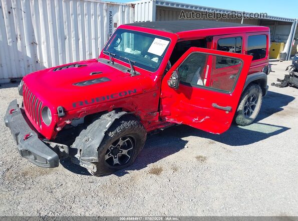 1C4HJXFG9JW244743 2018 JEEP WRANGLER UNLIMITED Red წინა მარცხენა ხედი სამი მეოთხედიდან
