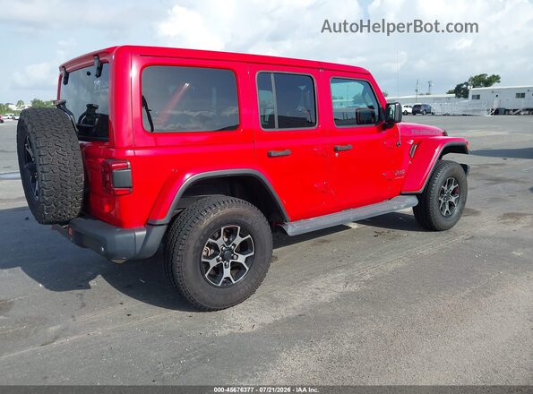 1C4HJXFGXJW226767 2018 JEEP WRANGLER UNLIMITED Red Rear right