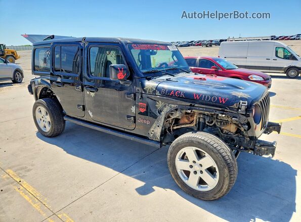1C4HJXFGXMW697211 2021 JEEP WRANGLER Черный Передняя правая четверть