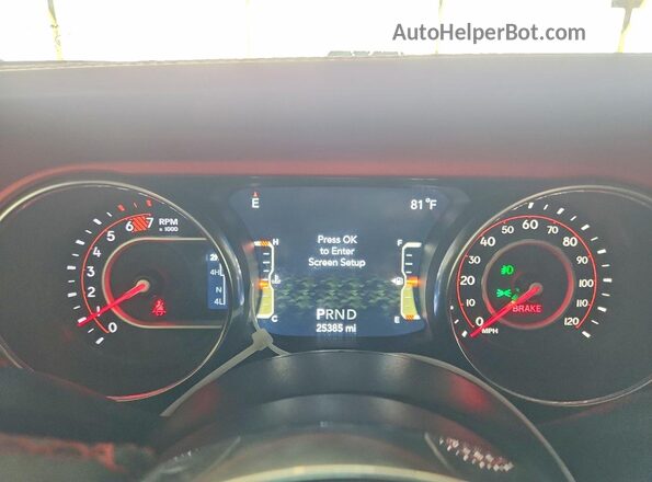 1C4HJXFN2KW681435 2019 JEEP WRANGLER Черный Вид щитка приборов