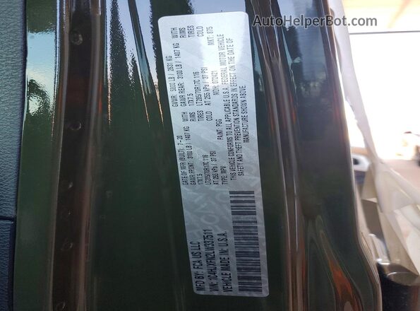 1C4HJXFN2LW337511 2020 JEEP WRANGLER Green Widok naklejki z numerem VIN
